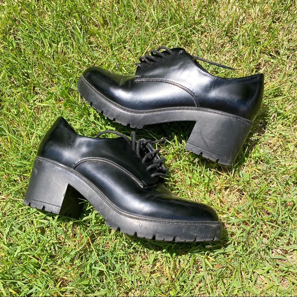 steve madden lace up chunky platform oxford shoes